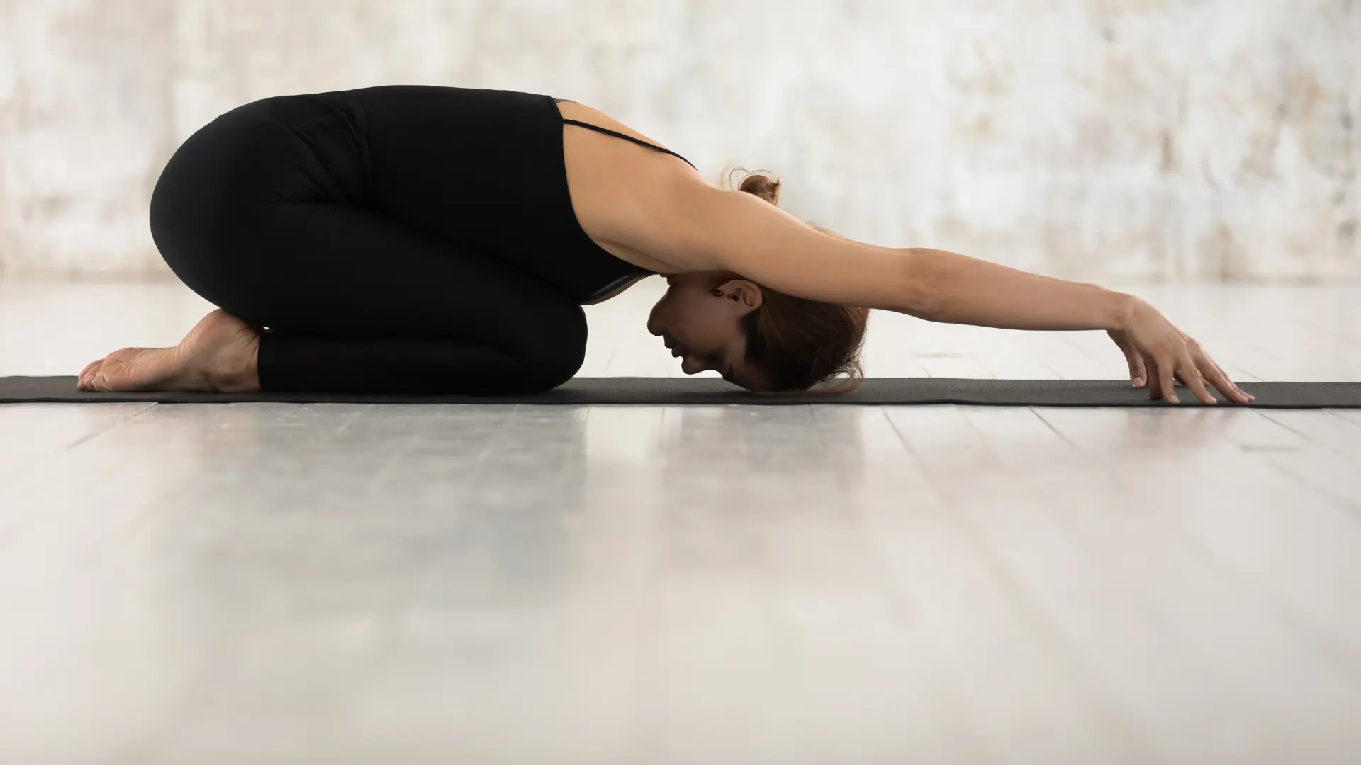 Child’s Pose for morning yoga for energy