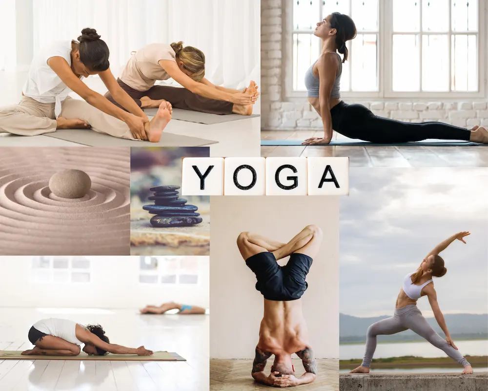 yoga collage