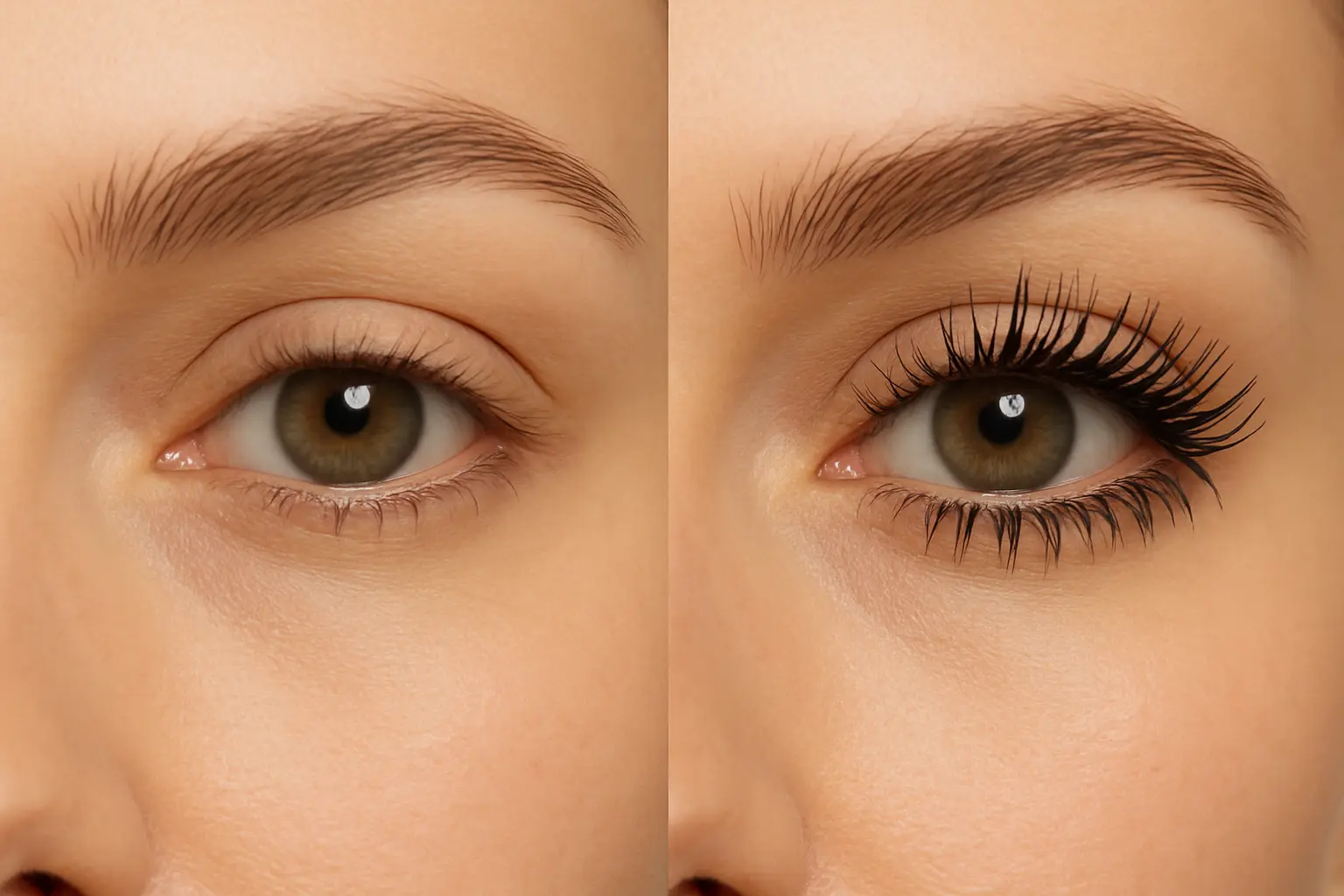 Before and After Mascara for Dramatic Lashes