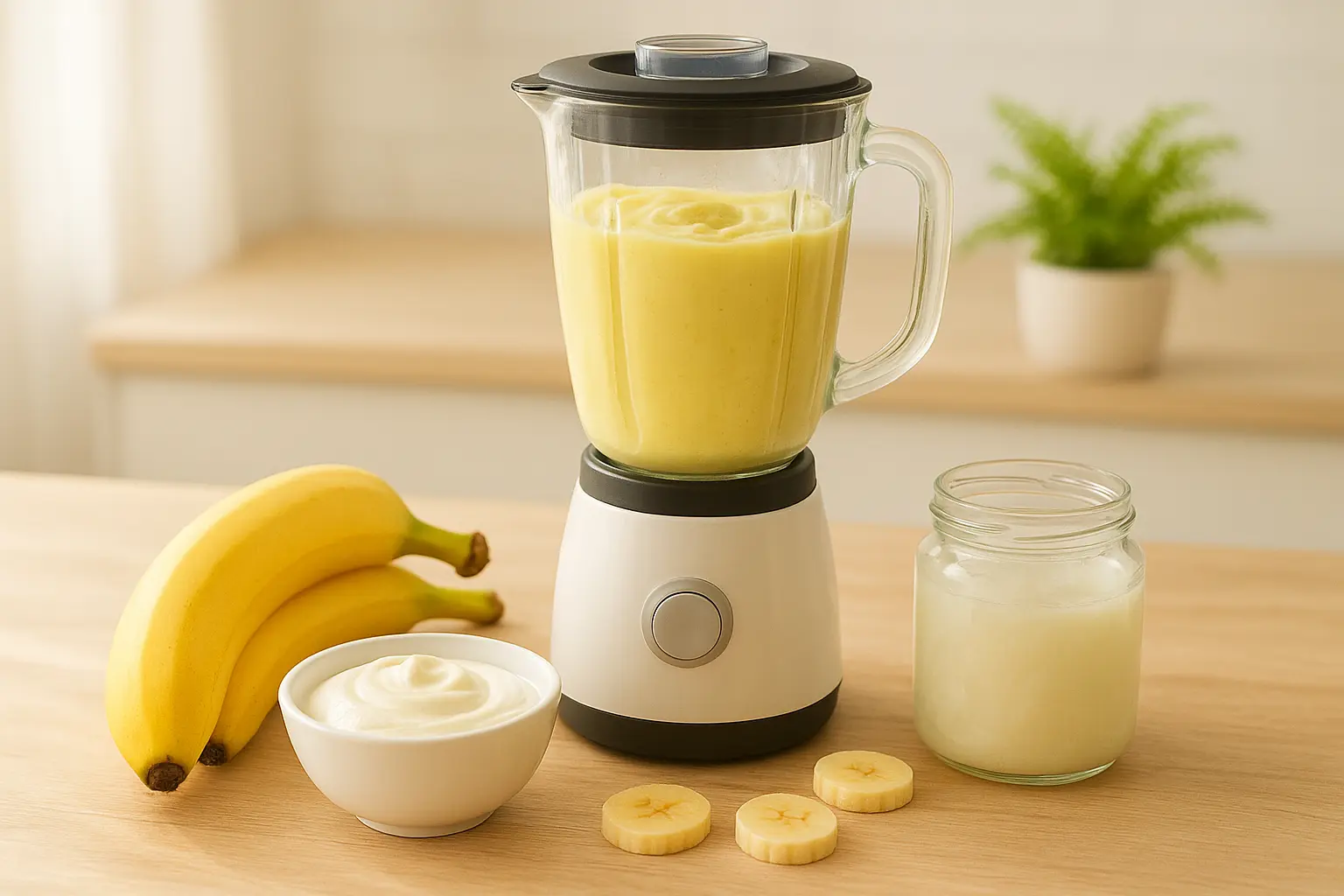 Homemade banana hair mask