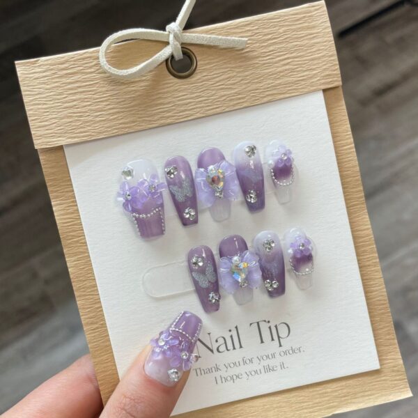 Handmade Press On Nails ButterFly - Image 2