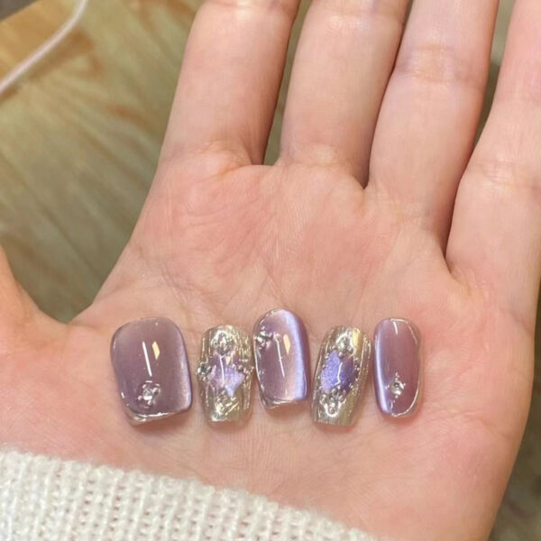 Handmade Press On Nails Purple Buchilati - Image 2