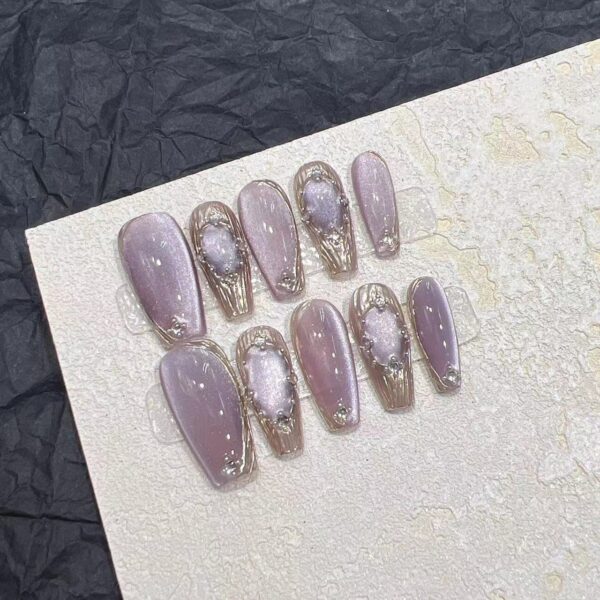 Handmade Press On Nails Purple Buchilati