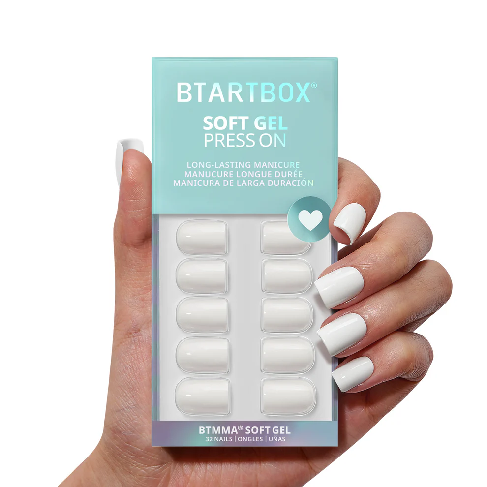 BTArtbox Pastel White Note Book Press On Nails