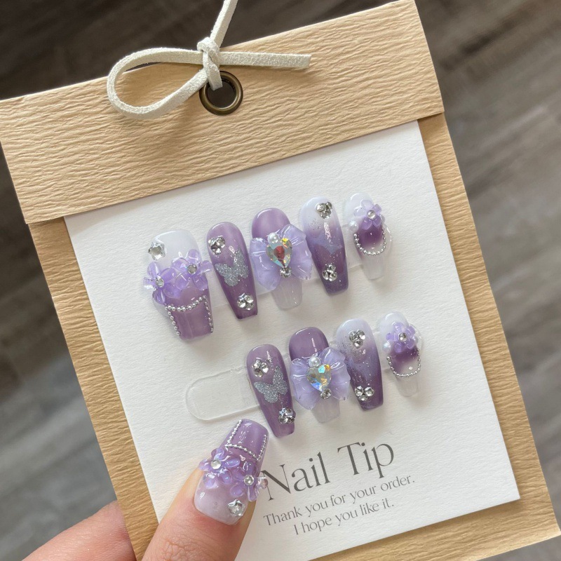 Handmade Press On Nails ButterFly