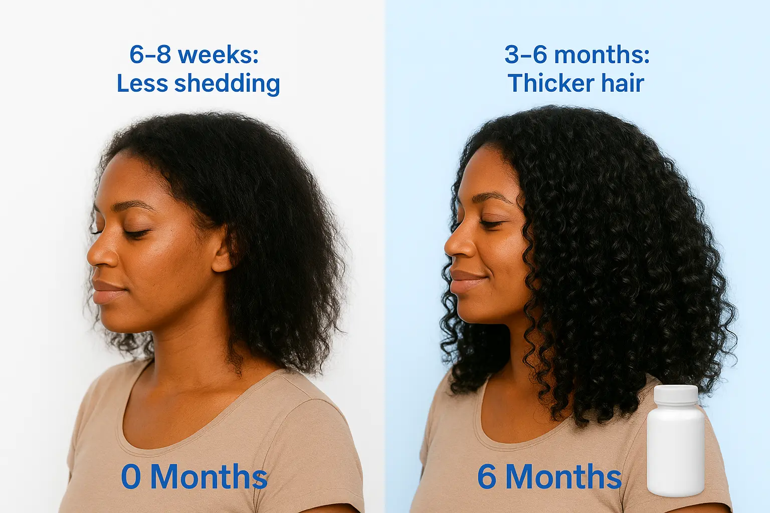 hair growth results after supplement