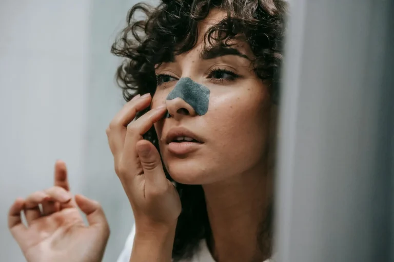 women with blackhead removal patch