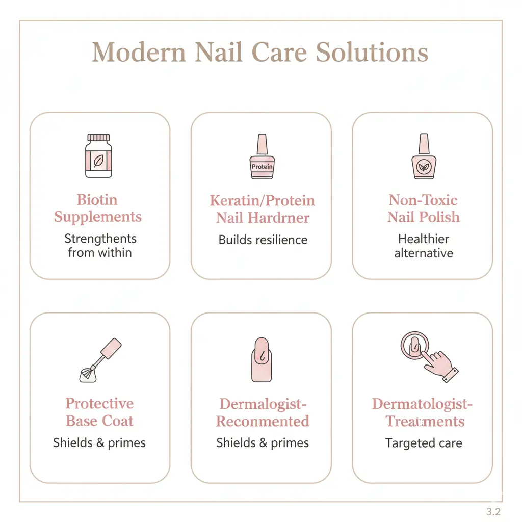 Modern nail care solutions infographic
