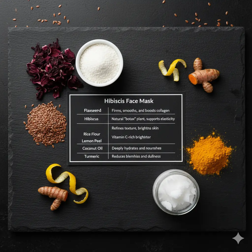 ingredients for hibiscus face mask