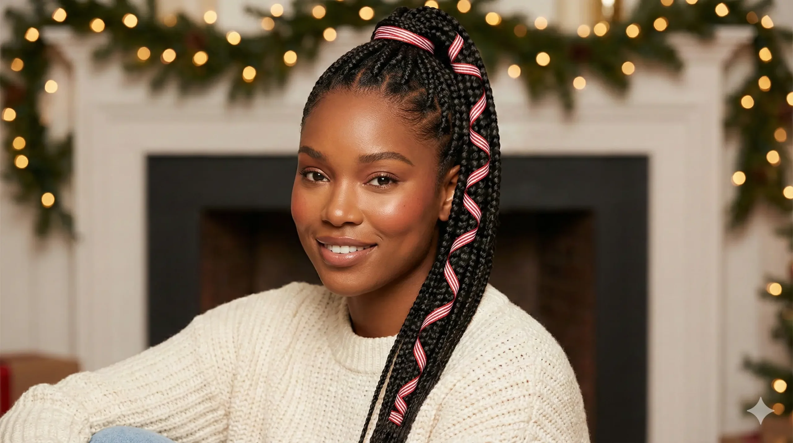 Braided crown Christmas hairstyle