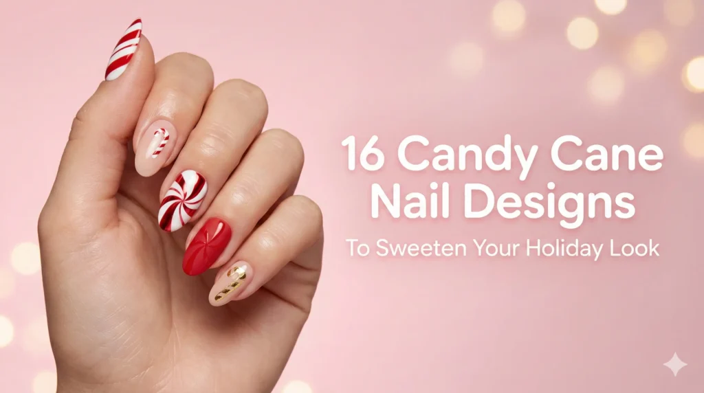 16 candy cane nail designs
