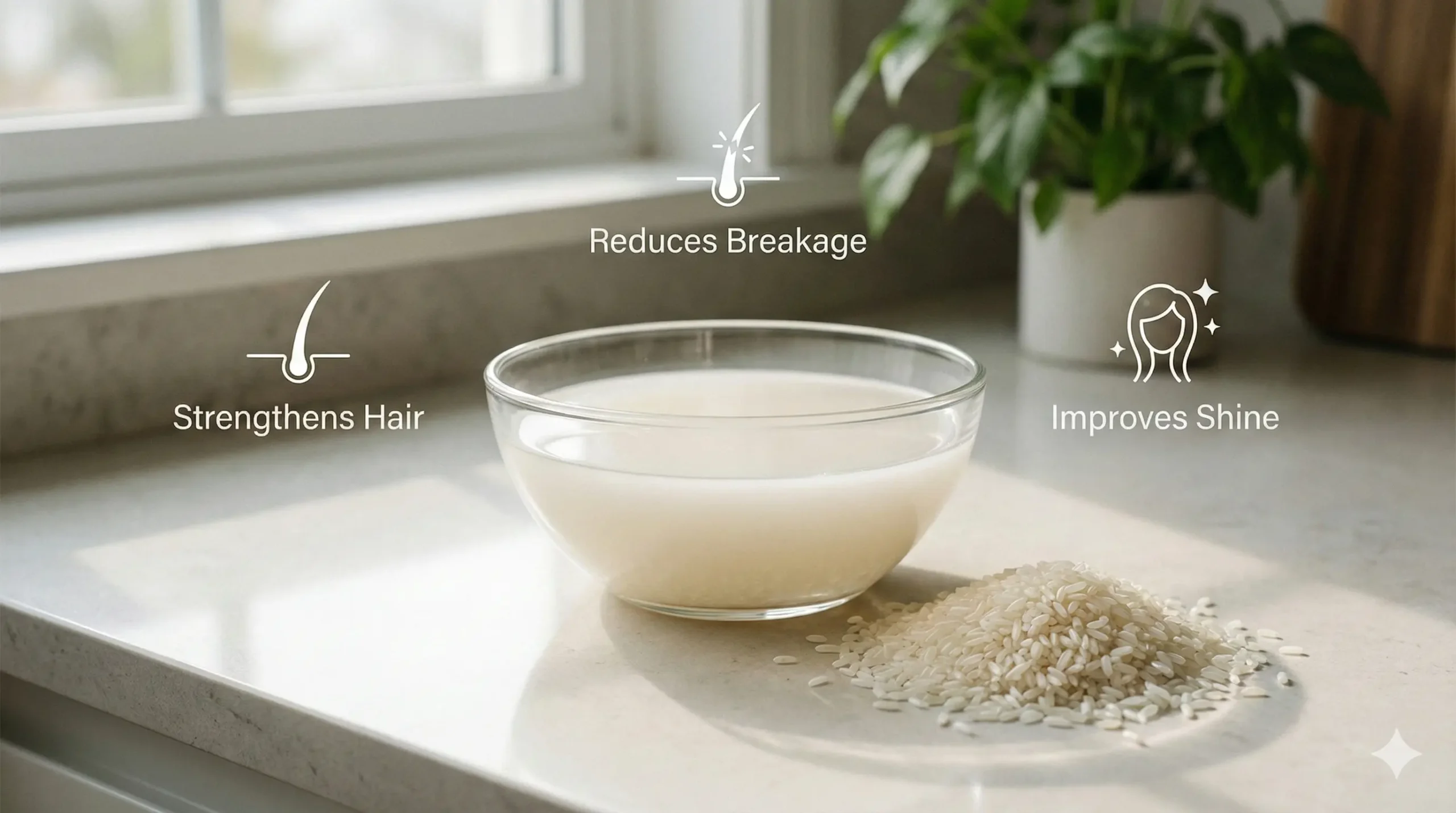 Rice water benefits for hair