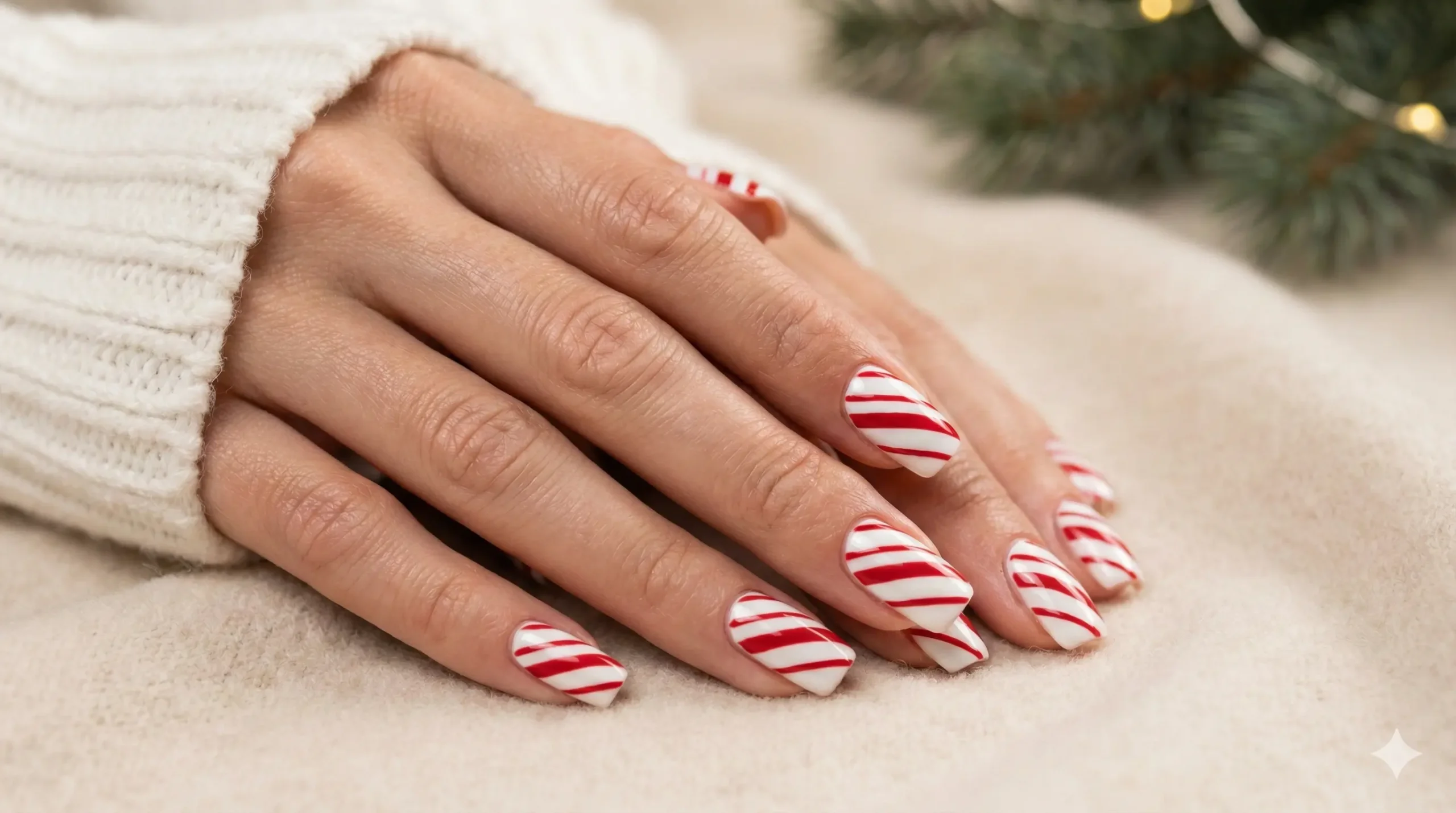Classic Candy Cane Nail designs - FemmeGlowDaily