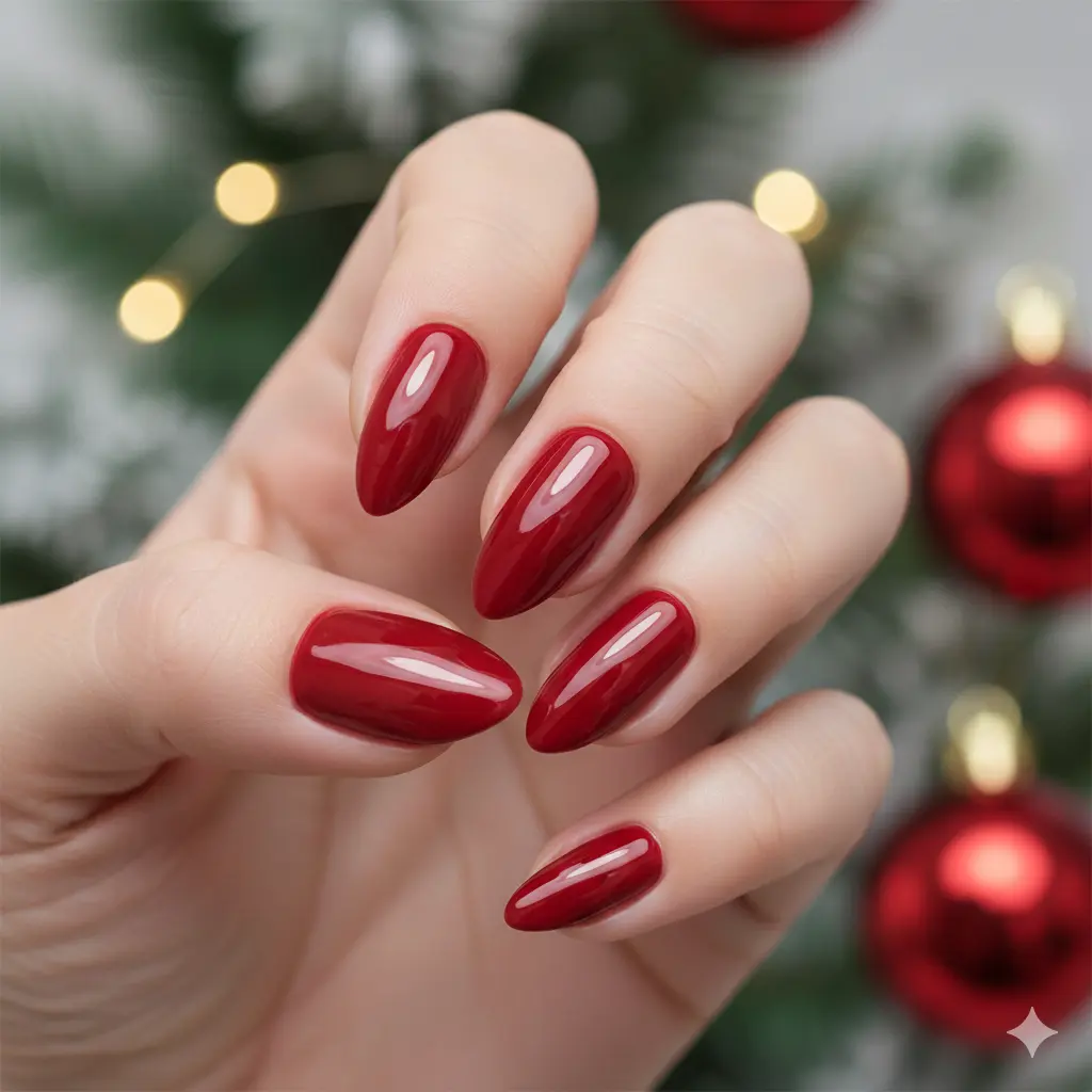 Classic Red Gloss Nails