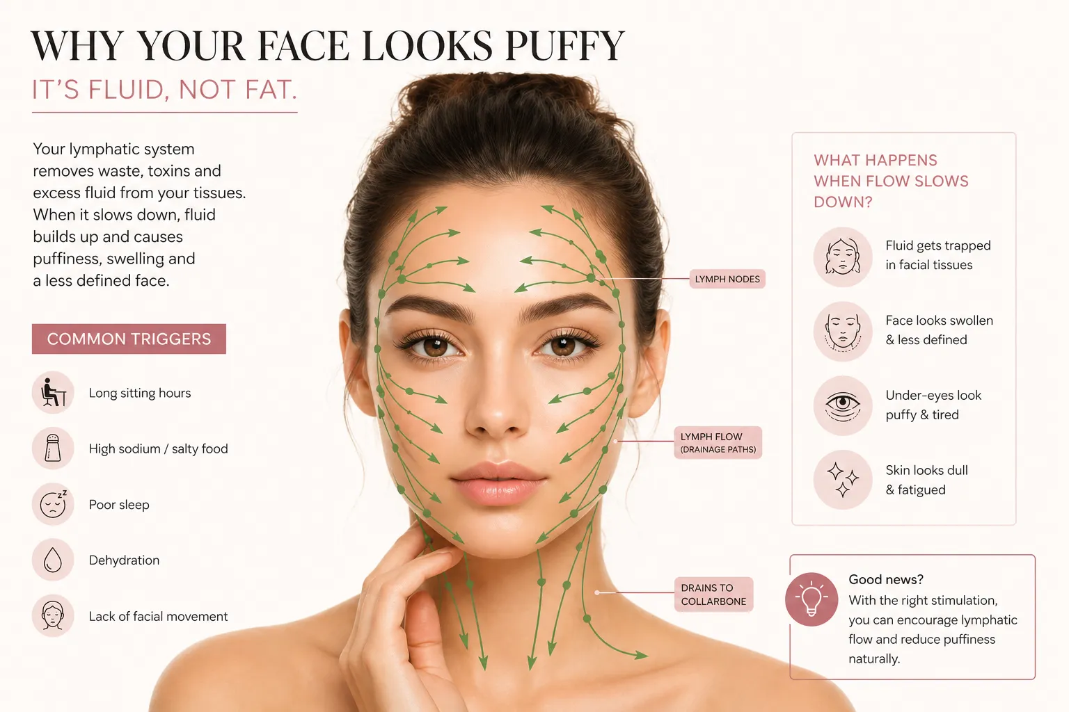 Lymphatic system face diagram